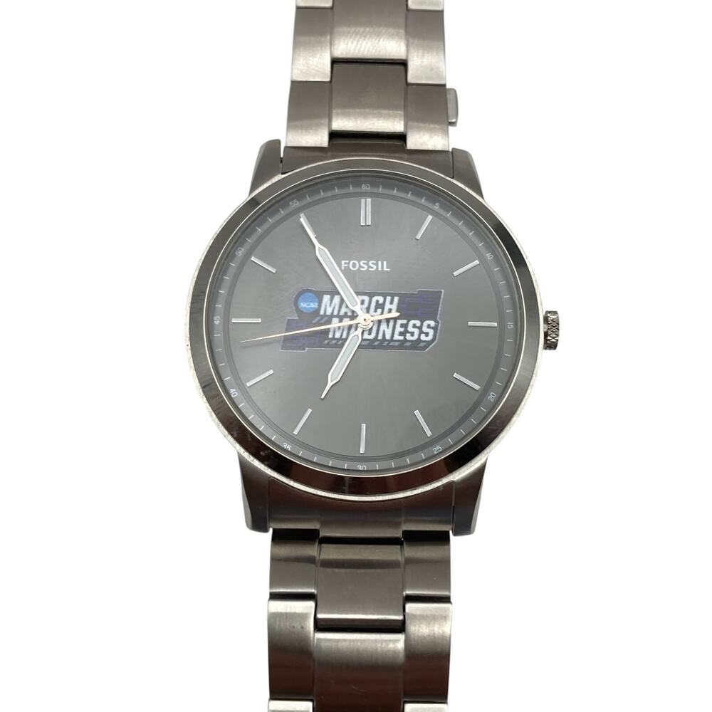 Fossil March Madness Promo Men's Watch 44mm - New Battery WR 5ATM All Stainless